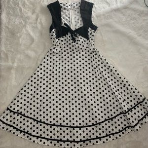 Polka dot skater dress - Size: Small